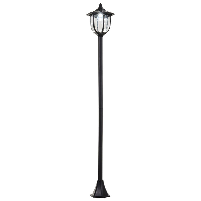 LED Solar Garden Lantern - 30/60 Lumen, Plastic, Black