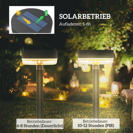 Sada 3 solárních zahradních světel, teplá bílá, IP65 vodotěsné