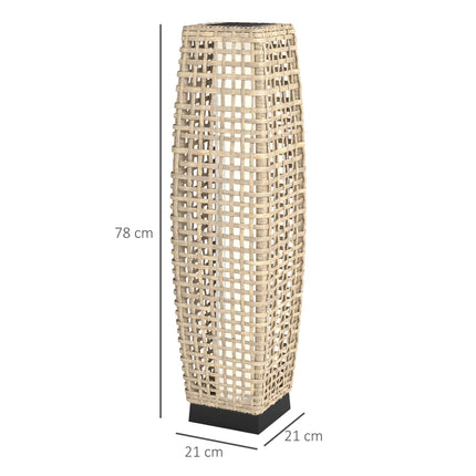 Solární lucerna s LED, ratanový design, automatické zap/vyp