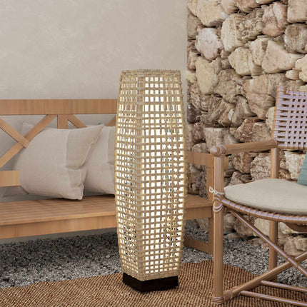 Solární lucerna s LED, ratanový design, automatické zap/vyp