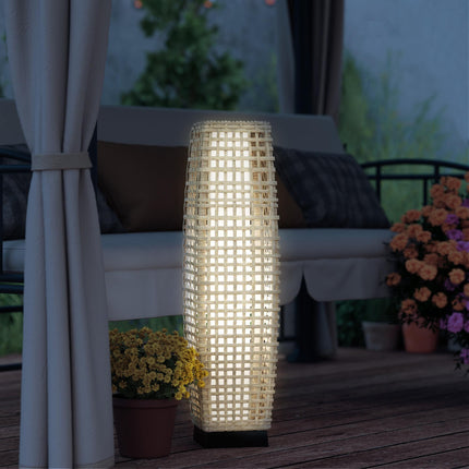Solární lucerna s LED, ratanový design, automatické zap/vyp