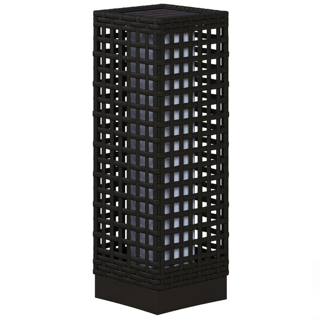 Vodotěsné solární LED zahradní světlo, ratanový design, automatický senzor
