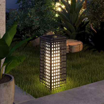 Vodotěsné ratanové solární cestové světlo, LED lampa s automatickým senzorem