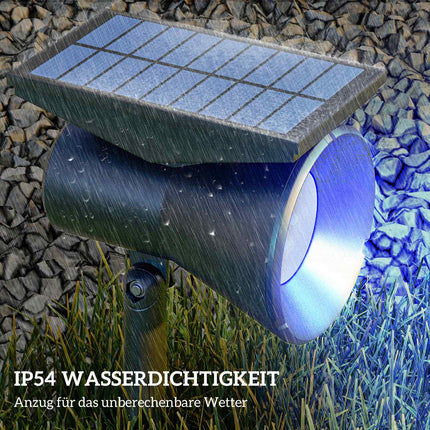 Solární zahradní světla, 2 barvy, montáž na stěnu/podlahu, IP54 voděodolné