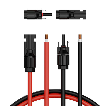 Solar Panel Extension Cable 100ft 10AWG MC4, 2-Pack