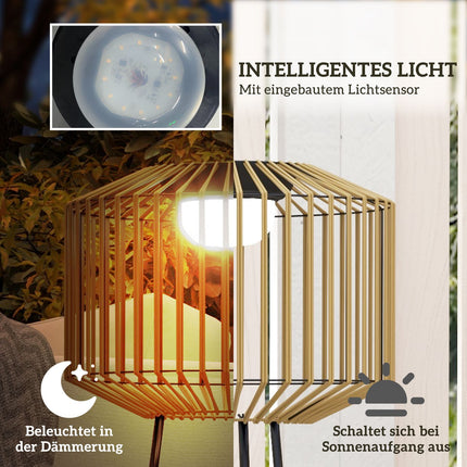 Solární LED cestové světlo, nabíjení USB, IP44, kov