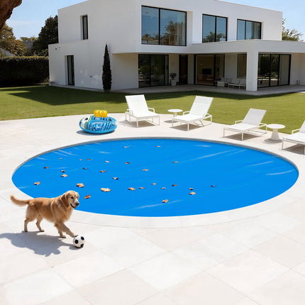 Solar Pool Cover, 24 Ft Round Bubble Blanket, 12 Mil