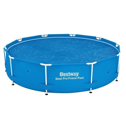 Solar Pool Cover for 305 cm Pools in Cellular PE Foil, Blue, Heat-Retaining
