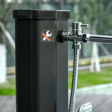 Solární sprcha 35L kempingový systém teplé vody - černá