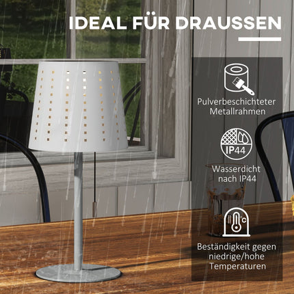 Venkovní solární stolní lampa – LED, stmívatelná, vodotěsná, přenosná