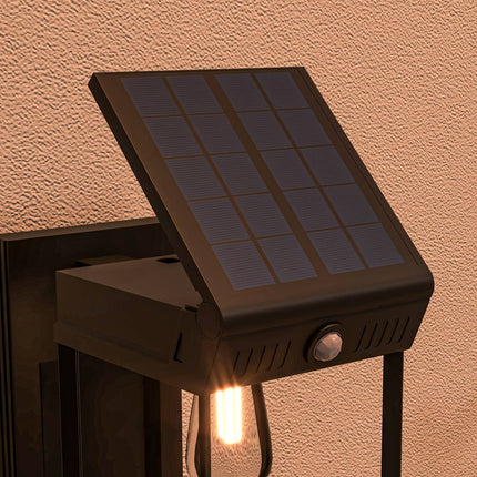 Outdoor Solar LED wall light, warm white, adjustable sensor