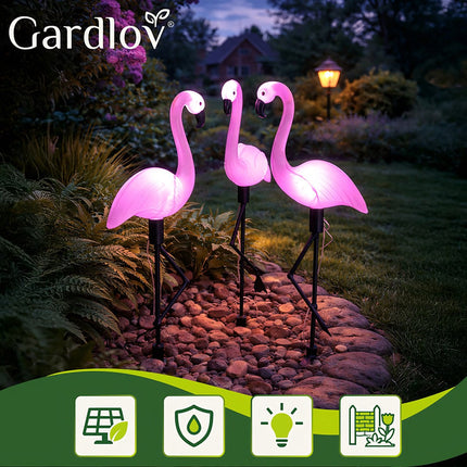 Solární zahradní lampa - plameňák Gardlov 21151