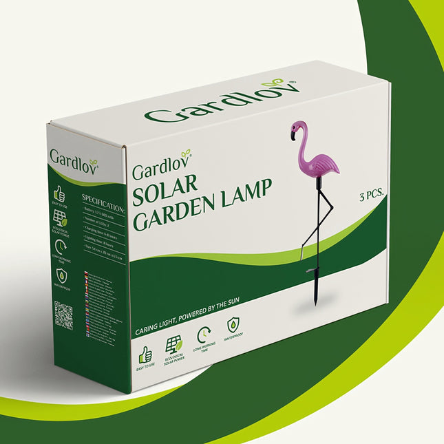 Solární zahradní lampa - plameňák Gardlov 21151