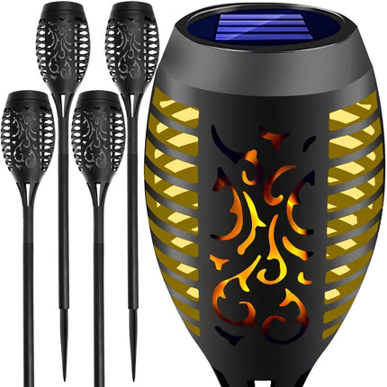 Solární zahradní lampa - pochodeň, sada 4 ks, 23560