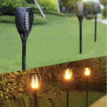 Solární zahradní lampa - pochodeň, sada 4 ks, 23560