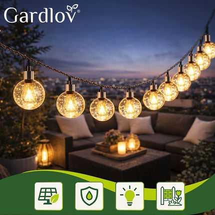 Solární světelný řetěz 12m IP65 Gardlov 24010