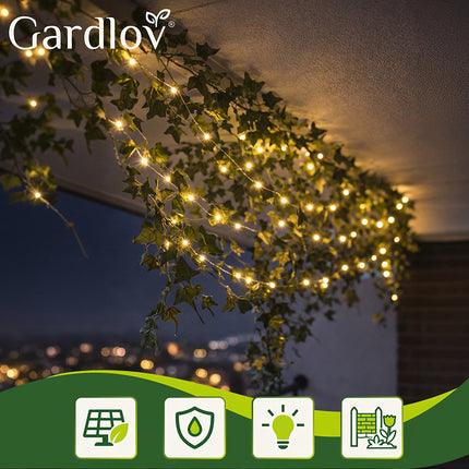 Solární světelný řetěz 15m IP44 Gardlov 24007