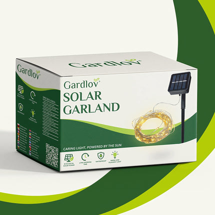 Solární světelný řetěz 15m IP44 Gardlov 24007