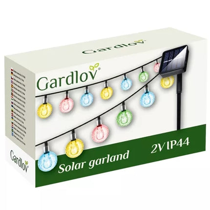 Solární světelný řetěz 6m 2V IP44 Gardlov 23864