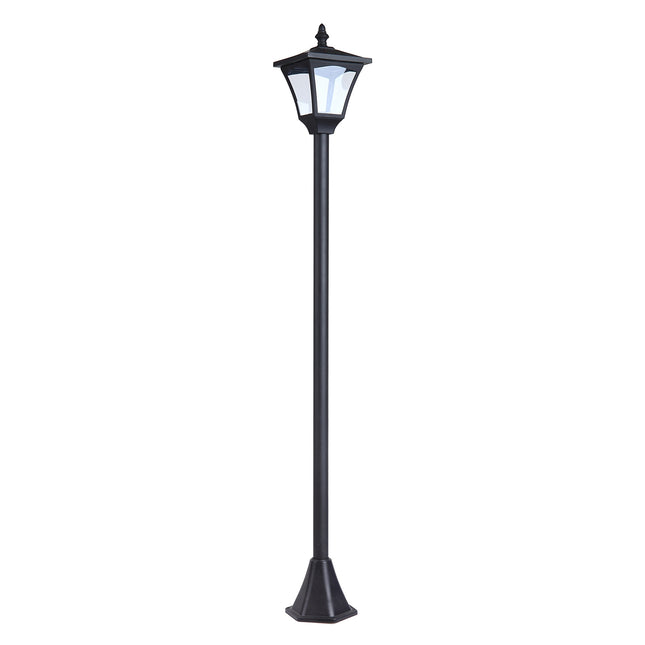 Solární cestové světlo s 10lumenovou LED, černá, 120cm
