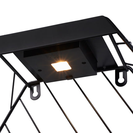 Solární LED nástěnná lampa s poličkou na květiny v květináči