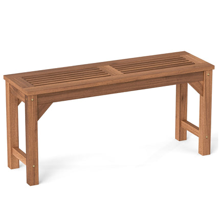 Solid Wood 2-Seater Garden Bench, Weatherproof, 100x30.5 cm