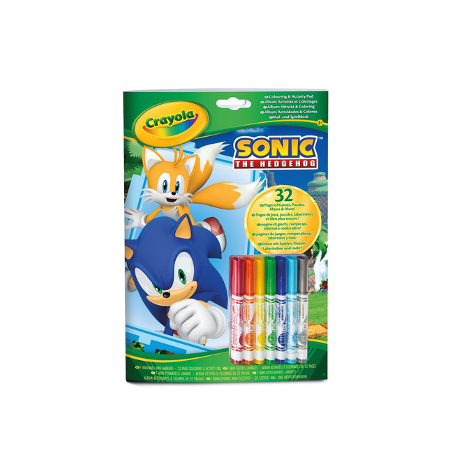 Omalovánky Sonic s aktivitami pro děti, zábavné a kreativní