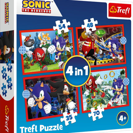 Puzzle Sonic 4v1 sada pro děti, poutavé a naučné