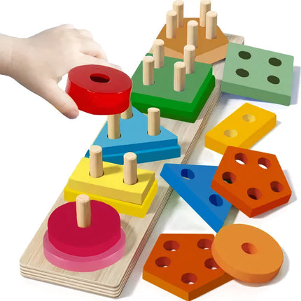 Vkládačka - dřevěné puzzle Kruzzel 22492