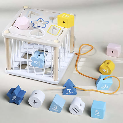 Sorter - wooden sensory cube 22885