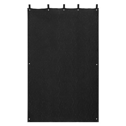 Soundproof Blanket with Grommets, 80 x 48 in, Black
