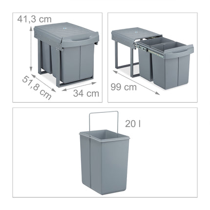 Source sorting with 2 waste bins
