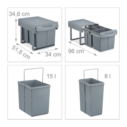 Source sorting with 3 waste bins