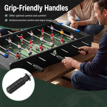 Space-Saving Foosball Table, Foldable, Black, 33x36x109 cm