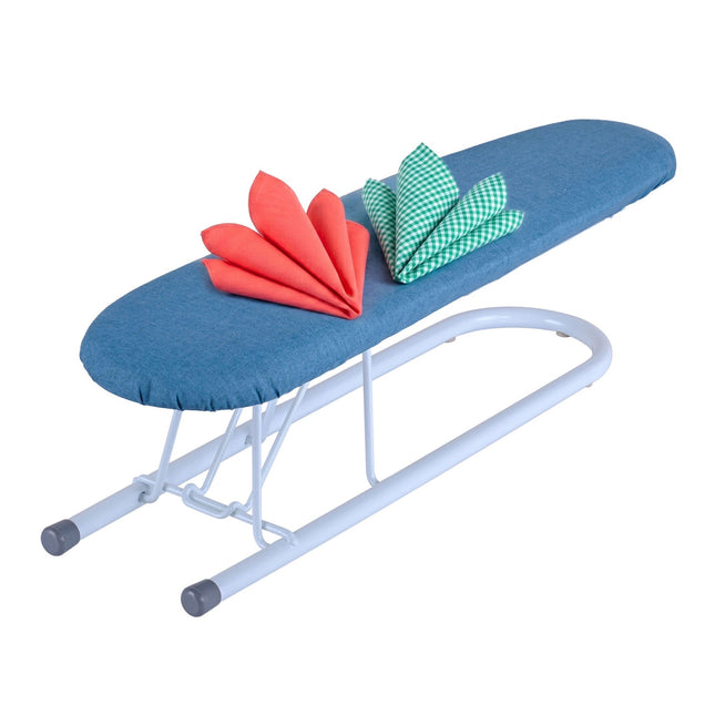 Platzsparendes Ärmelbügelbrett, Blau/Weiß