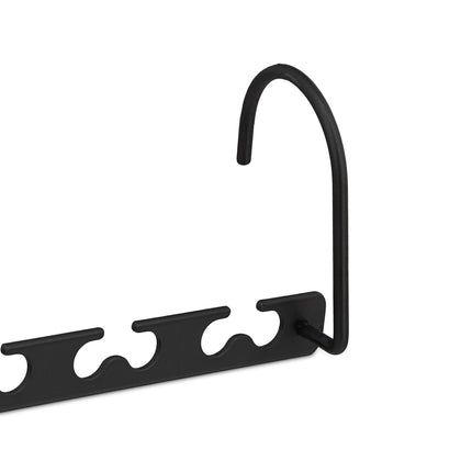 Space-saving hangers, 6 pcs, black