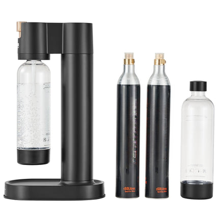 Sparkling Water Maker Starter Kit, 2x1L Bottles, 60L Compatible