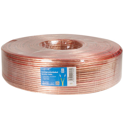 Reproduktorový kabel 2x2.5 100m průhledný