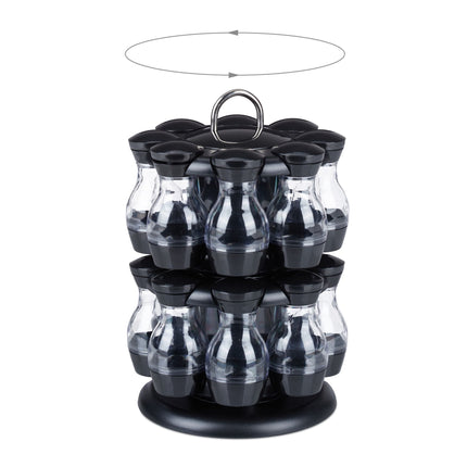 Spice carousel with 16 glasses
