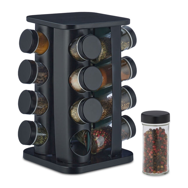 Spice carousel with 16 spice jars