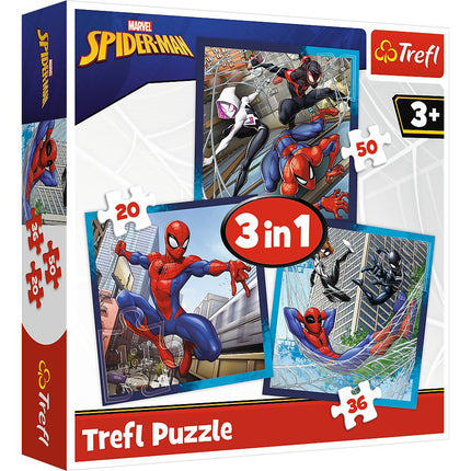 Puzzle Spider-Man 3 v 1 pro děti, zábavná hra