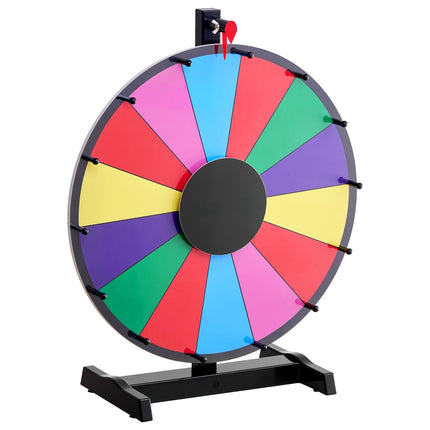 Spinning Prize Wheel, 18 In, 14 Slots, Dry Erase Stand