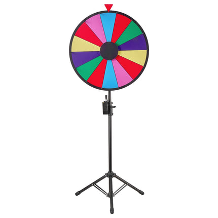 Spinning Prize Wheel 24 In, 14 Slots, Adjustable Tripod