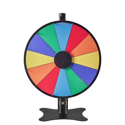 Spinning Prize Wheel 24 Inch, 12 Slots, Adjustable Stand