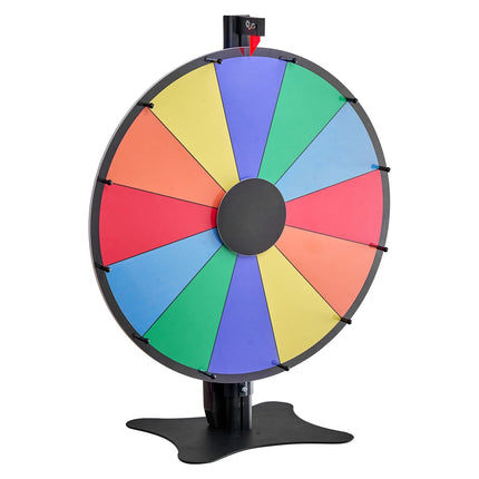 Spinning Prize Wheel 24 Inch, 12 Slots, Adjustable Stand
