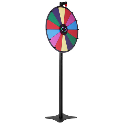 Spinning Prize Wheel, 24 Inch, 14 Slots, Dry Erase Stand