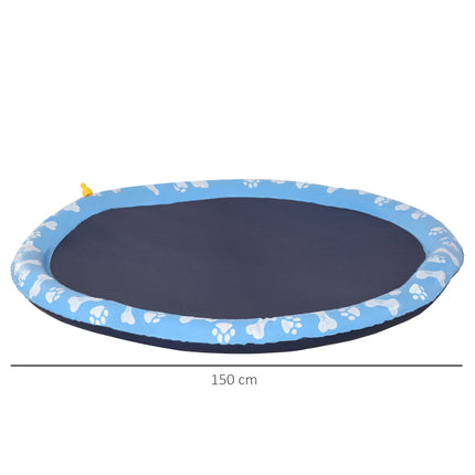 Rozstřikovací vodní podložka pro psy – 150 cm, protiskluzová z PVC