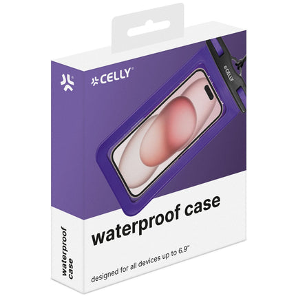 Splashbag vodotěsné pouzdro IP68 max 6.9" fialová