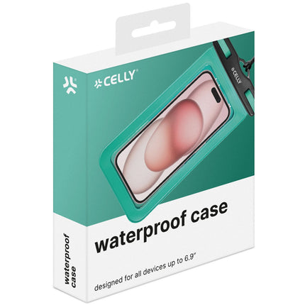 Splashbag vodotěsné pouzdro IP68 max 6.9" tyrkysová