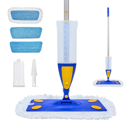 Spray Mop With 800ml Tank, 3 Washable Pads, Wet/Dry